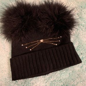 Black Kate Spade kitty hat
